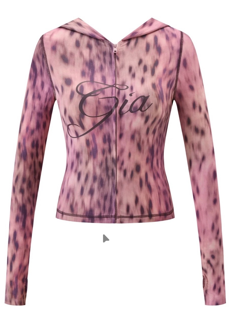 I.AM.GIA Cheetah Print Zip Hoodie XS